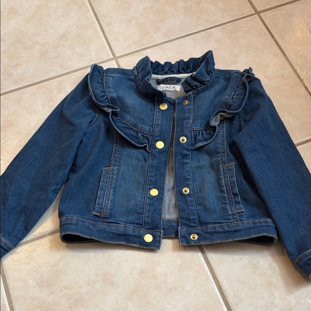 Janie and Jack Blue Denim Jacket with Gold Buttons